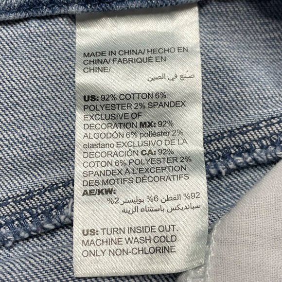 Chico’s 8 So Slimming Girlfriend Crop jeans blue gingham - Picture 9 of 9